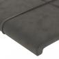 Preview: Kopfteil mit Ohren Schwarz 163x23x118/128 cm Samt