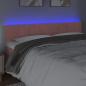 Preview: LED Kopfteil Rosa 160x5x78/88 cm Samt