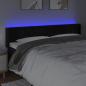 Preview: LED Kopfteil Schwarz 163x16x78/88 cm Samt