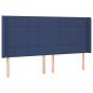 Preview: LED Kopfteil Blau 163x16x118/128 cm Stoff