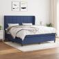 Preview: ARDEBO.de - Boxspringbett mit Matratze Blau 160x200 cm Stoff