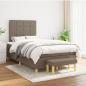 Preview: ARDEBO.de - Boxspringbett mit Matratze Taupe 120x200 cm Stoff