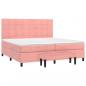 Preview: Boxspringbett mit Matratze Rosa 200x200 cm Samt