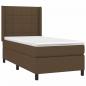 Preview: Boxspringbett mit Matratze & LED Dunkelbraun 100x200 cm Stoff