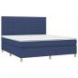 Preview: Boxspringbett mit Matratze Blau 160x200 cm Stoff