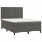 Preview: Boxspringbett mit Matratze Dunkelgrau 140x200 cm Samt