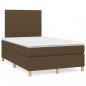 Preview: Boxspringbett mit Matratze Dunkelbraun 120x200 cm Stoff