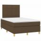 Preview: Boxspringbett mit Matratze Dunkelbraun 120x200 cm Stoff