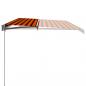 Preview: Einziehbare Markise Handbetrieben 600 x 300 cm Orange und Braun