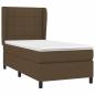 Preview: Boxspringbett mit Matratze Dunkelbraun 100x200 cm Stoff