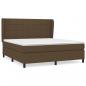 Preview: Boxspringbett mit Matratze Dunkelbraun 180x200 cm Stoff