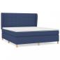 Preview: Boxspringbett mit Matratze Blau 160x200 cm Stoff