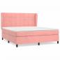 Preview: Boxspringbett mit Matratze Rosa 160x200 cm Samt