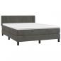 Preview: Boxspringbett mit Matratze Dunkelgrau 140x190 cm Samt