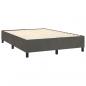 Preview: Boxspringbett mit Matratze & LED Dunkelgrau 140x190 cm Samt