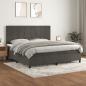 Preview: ARDEBO.de - Boxspringbett mit Matratze Dunkelgrau 200x200 cm Samt