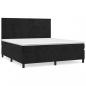 Preview: Boxspringbett mit Matratze Schwarz 160x200 cm Samt