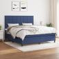 Preview: ARDEBO.de - Boxspringbett mit Matratze Blau 160x200 cm Stoff