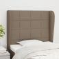 Preview: ARDEBO.de - Kopfteil mit Ohren Taupe 103x23x118/128 cm Stoff 