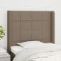 Preview: ARDEBO.de - Kopfteil mit Ohren Taupe 103x16x118/128 cm Stoff