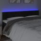 Preview: LED Kopfteil Schwarz 160x5x78/88 cm Samt