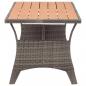 Preview: Gartentisch Grau 120x70x66 cm Poly Rattan