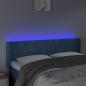 Preview: LED Kopfteil Dunkelblau 147x16x78/88 cm Samt