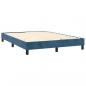 Preview: Boxspringbett mit Matratze Dunkelblau 140x200 cm Samt