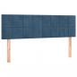 Preview: Kopfteile 2 Stk. Dunkelblau 72x5x78/88 cm Samt