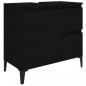 Preview: Badschrank Schwarz 65x33x60 cm Holzwerkstoff