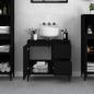 Preview: Badschrank Schwarz 65x33x60 cm Holzwerkstoff