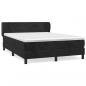 Preview: Boxspringbett mit Matratze Schwarz 140x200 cm Samt