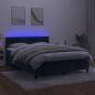 Preview: Boxspringbett mit Matratze & LED Dunkelblau 140x200 cm Samt