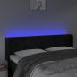 Preview: LED Kopfteil Schwarz 147x16x78/88 cm Samt