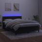 Preview: Boxspringbett mit Matratze & LED Schwarz 140x190 cm Samt