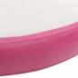 Preview: Aufblasbare Gymnastikmatte mit Pumpe 100x100x15 cm PVC Rosa