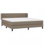 Preview: Boxspringbett mit Matratze Taupe 180x200 cm Stoff