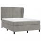 Preview: Boxspringbett mit Matratze Hellgrau 140x190 cm Samt