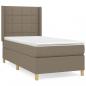 Preview: Boxspringbett mit Matratze Taupe 90x200 cm Stoff