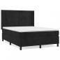 Preview: Boxspringbett mit Matratze Schwarz 140x200 cm Samt