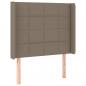 Preview: Boxspringbett mit Matratze & LED Taupe 90x200 cm Stoff