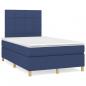 Preview: Boxspringbett mit Matratze Blau 120x200 cm Stoff