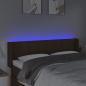 Preview: LED Kopfteil Dunkelbraun 147x16x78/88 cm Stoff