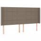 Preview: LED Kopfteil Taupe 163x16x118/128 cm Stoff