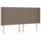 Preview: LED Kopfteil Taupe 183x16x118/128 cm Stoff