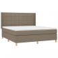 Preview: Boxspringbett mit Matratze Taupe 180x200 cm Stoff