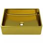 Preview: Waschbecken 41 x 30 x 12 cm Keramik Golden