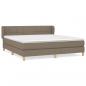 Preview: Boxspringbett mit Matratze Taupe 180x200 cm Stoff