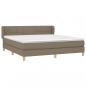 Preview: Boxspringbett mit Matratze Taupe 180x200 cm Stoff