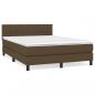 Preview: Boxspringbett mit Matratze Dunkelbraun 140x190 cm Stoff